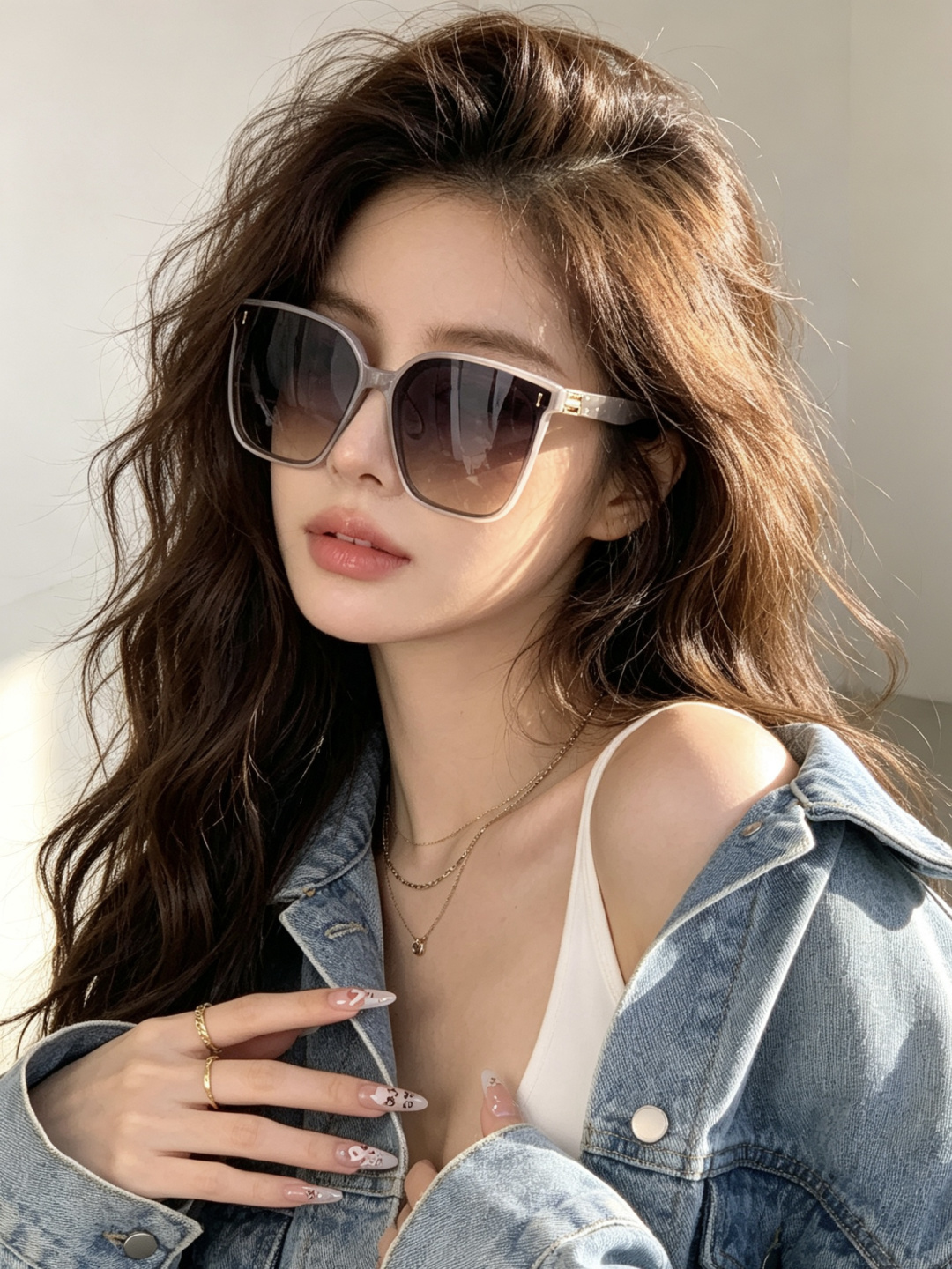 GUCCI  新款尼龙偏光太眼镜，情侣款时尚方框太阳镜佩戴舒适网红潮流款墨镜，大气女人范儿，大脸小脸都好看 ！型号：G6