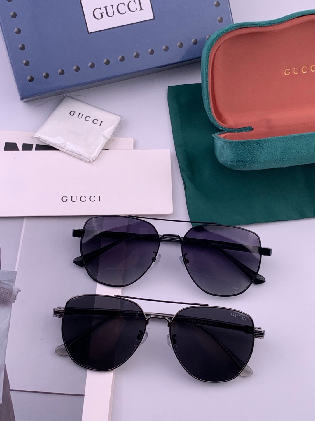 Gucci 。  高品质男女款墨镜   👍 进口宝丽来偏光镜片  。蛤蟆镜 开车钓鱼都可 。百搭显瘦墨镜韩版男士飞行员大