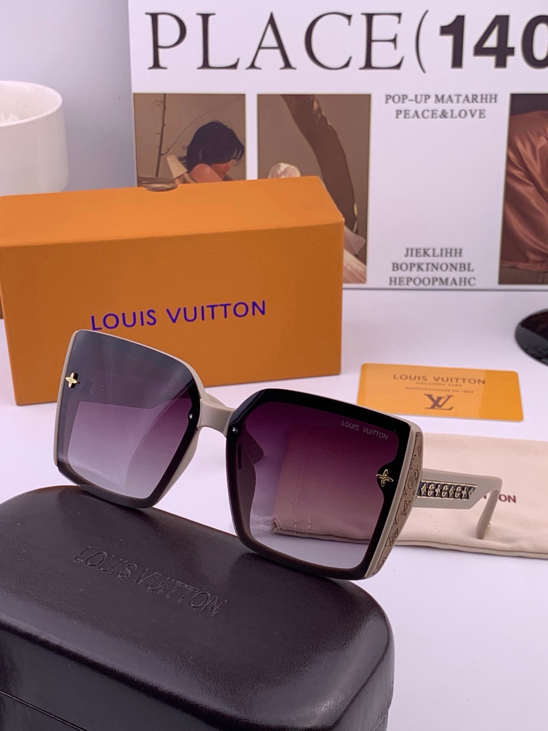 LV 太阳镜潮品官网模特同款 [玫瑰][玫瑰]四叶草🍀精致个性设计简约时尚 高品质值得拥有绝对潮爆整个夏季 新款L597