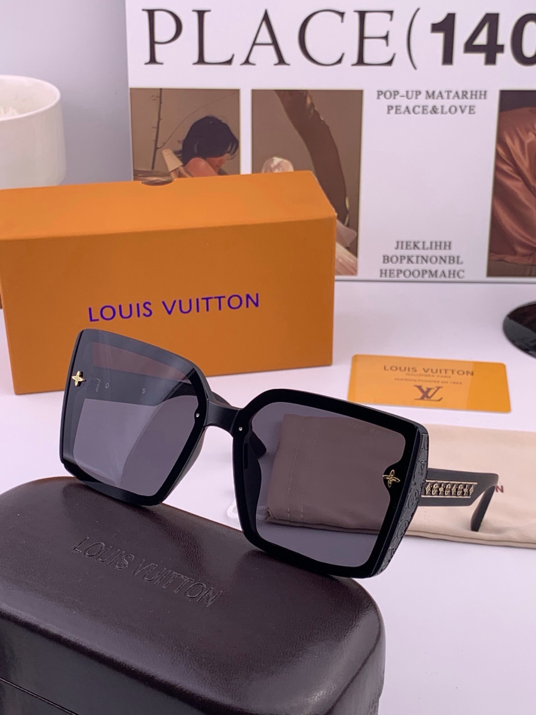 LV 太阳镜潮品官网模特同款 [玫瑰][玫瑰]四叶草🍀精致个性设计简约时尚 高品质值得拥有绝对潮爆整个夏季 新款L597
