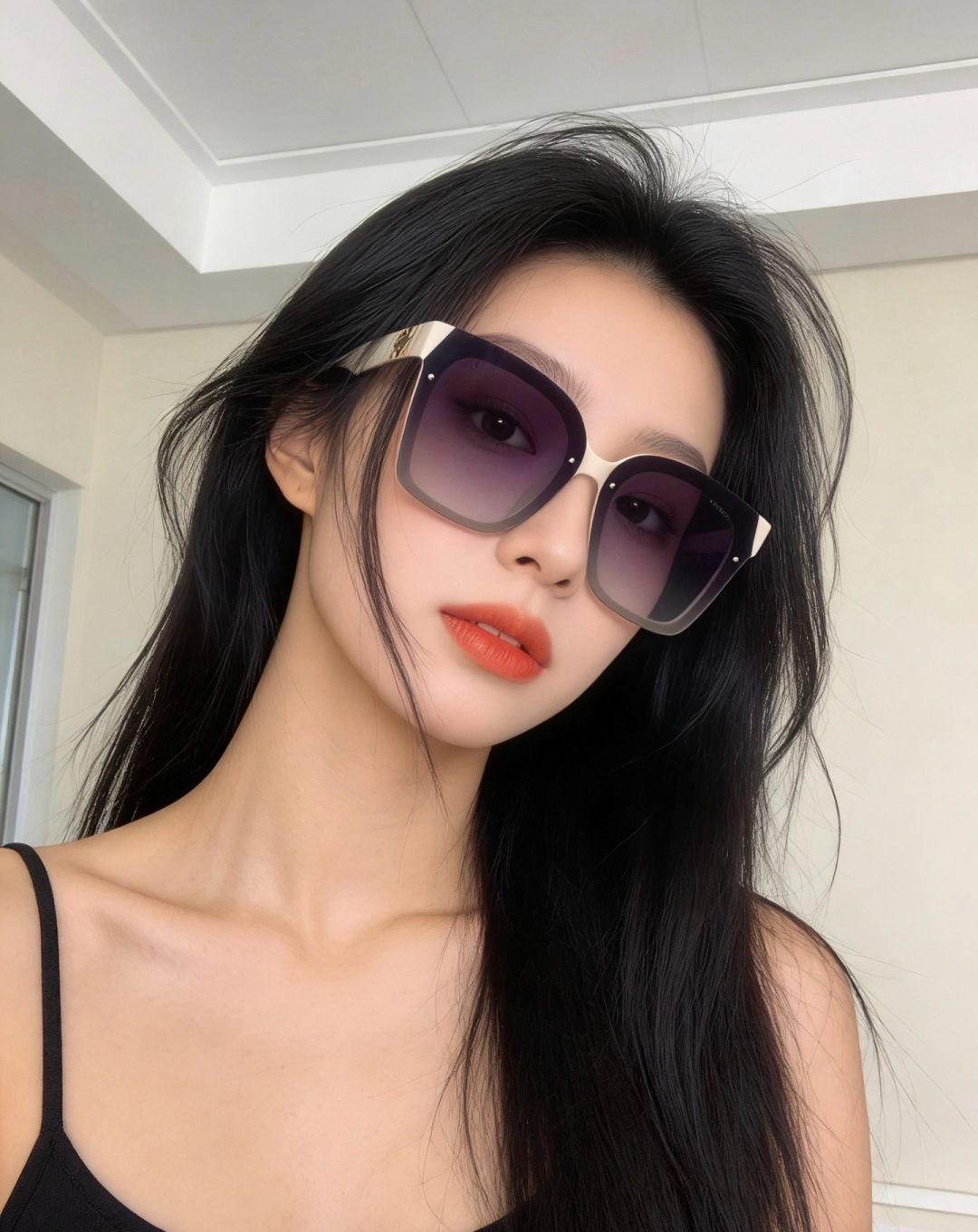 【TR偏光系列】lv大框太阳镜墨镜经典的方框设计，不挑脸型，无论搭配大衣还是连衣裙都非常显气质偏光镜片预防紫外线  型号