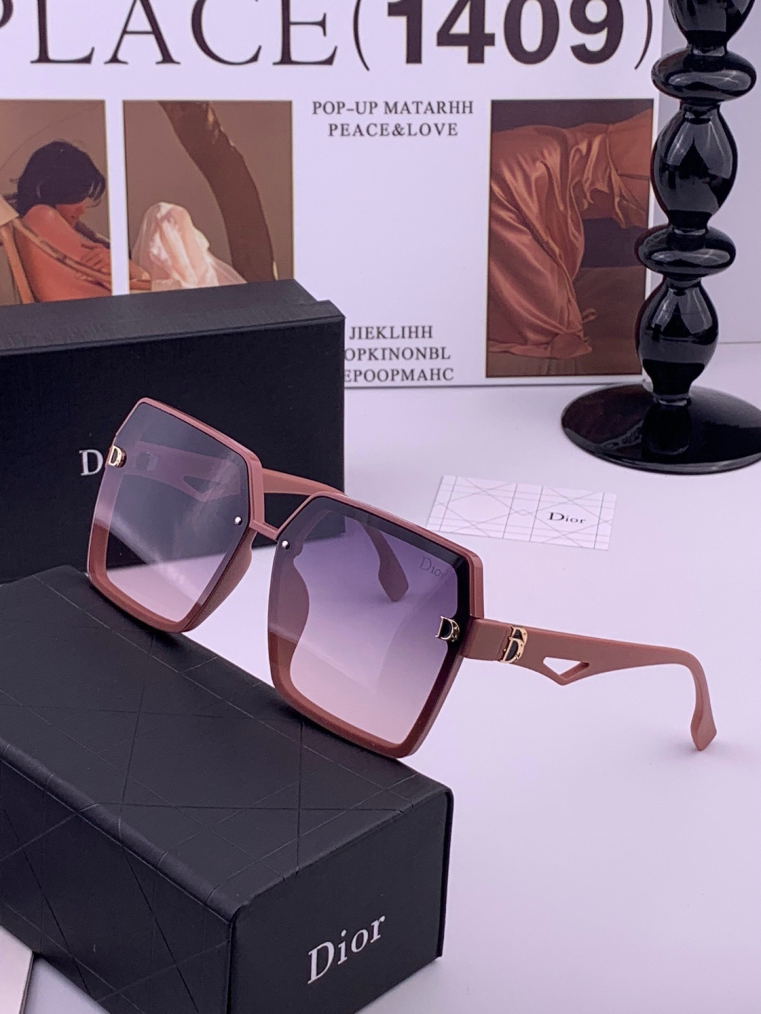 🔺 【DIOR-迪奥】开春新款 潮流爆款 时尚方框偏光太阳镜 高品质 佩戴舒适 网红潮款墨镜 女士高清偏光太阳镜🕶️ 🎉