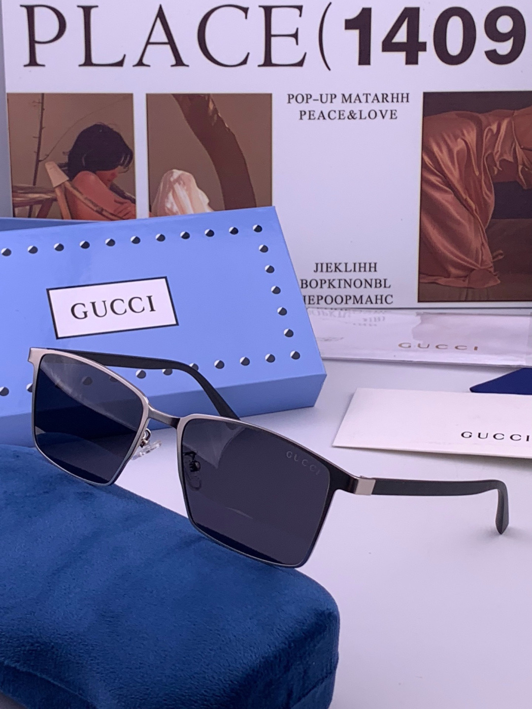 Gucci 。  高品质男女款墨镜   👍 进口宝丽来偏光镜片  。蛤蟆镜 开车钓鱼都可 。百搭显瘦墨镜韩版男士飞行员大
