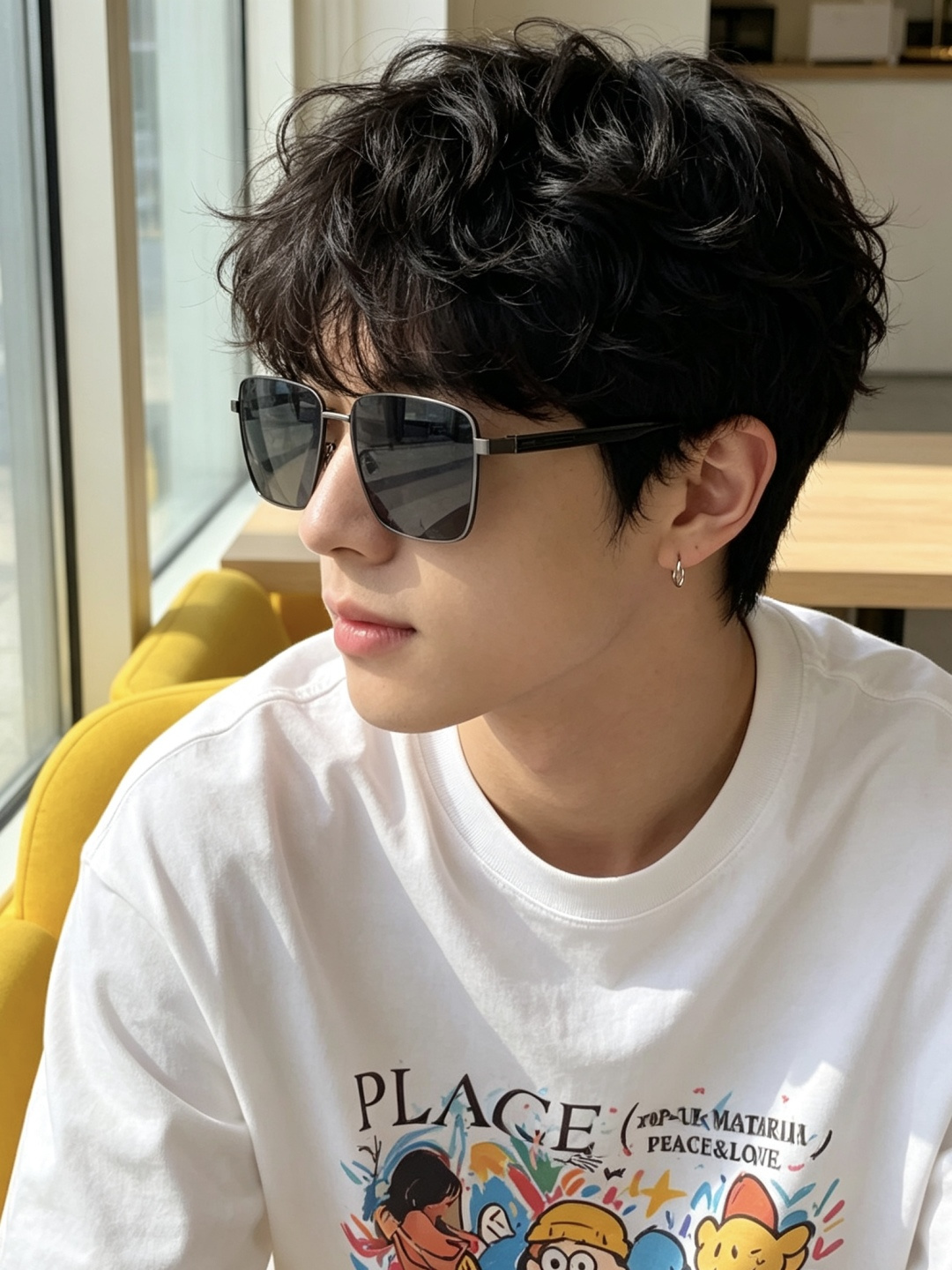 LV 男款炫彩飞行员偏光太阳镜 ❤️材质：高清尼龙加厚卡槽高清偏光镜片 🌹无边框镜架💕颜👍型号：L18902