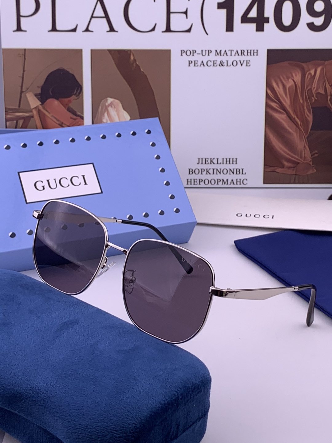 Gucci 。  高品质男女款墨镜   👍 进口宝丽来偏光镜片  。蛤蟆镜 开车钓鱼都可 。百搭显瘦墨镜韩版男士飞行员大