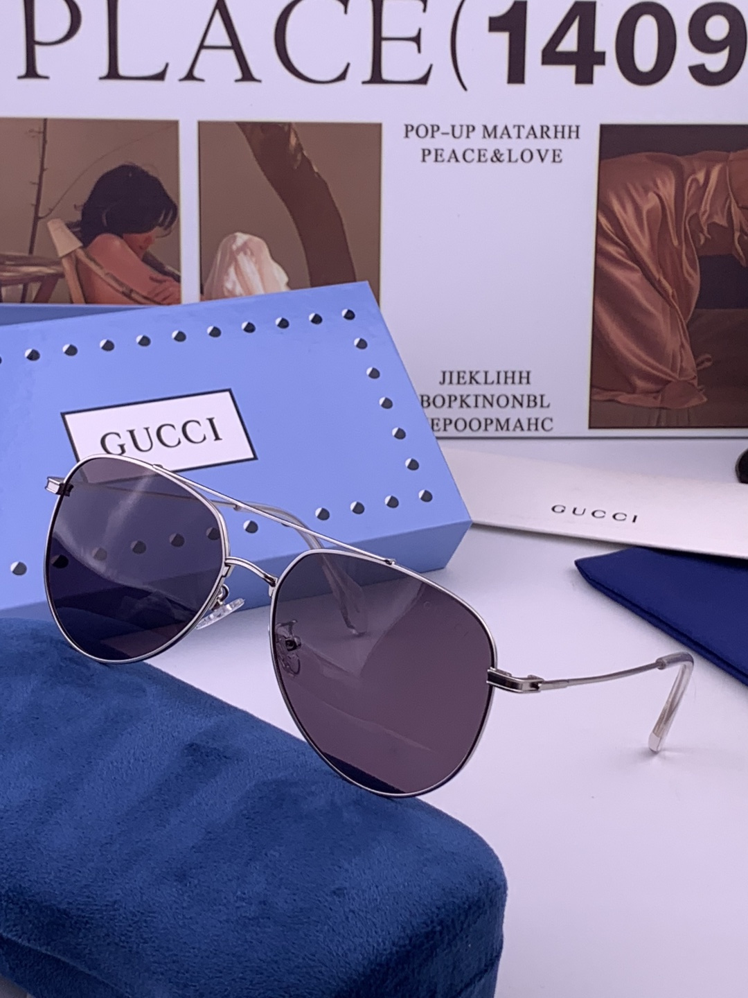 Gucci 。  高品质男女款墨镜   👍 进口宝丽来偏光镜片  。蛤蟆镜 开车钓鱼都可 。百搭显瘦墨镜韩版男士飞行员大