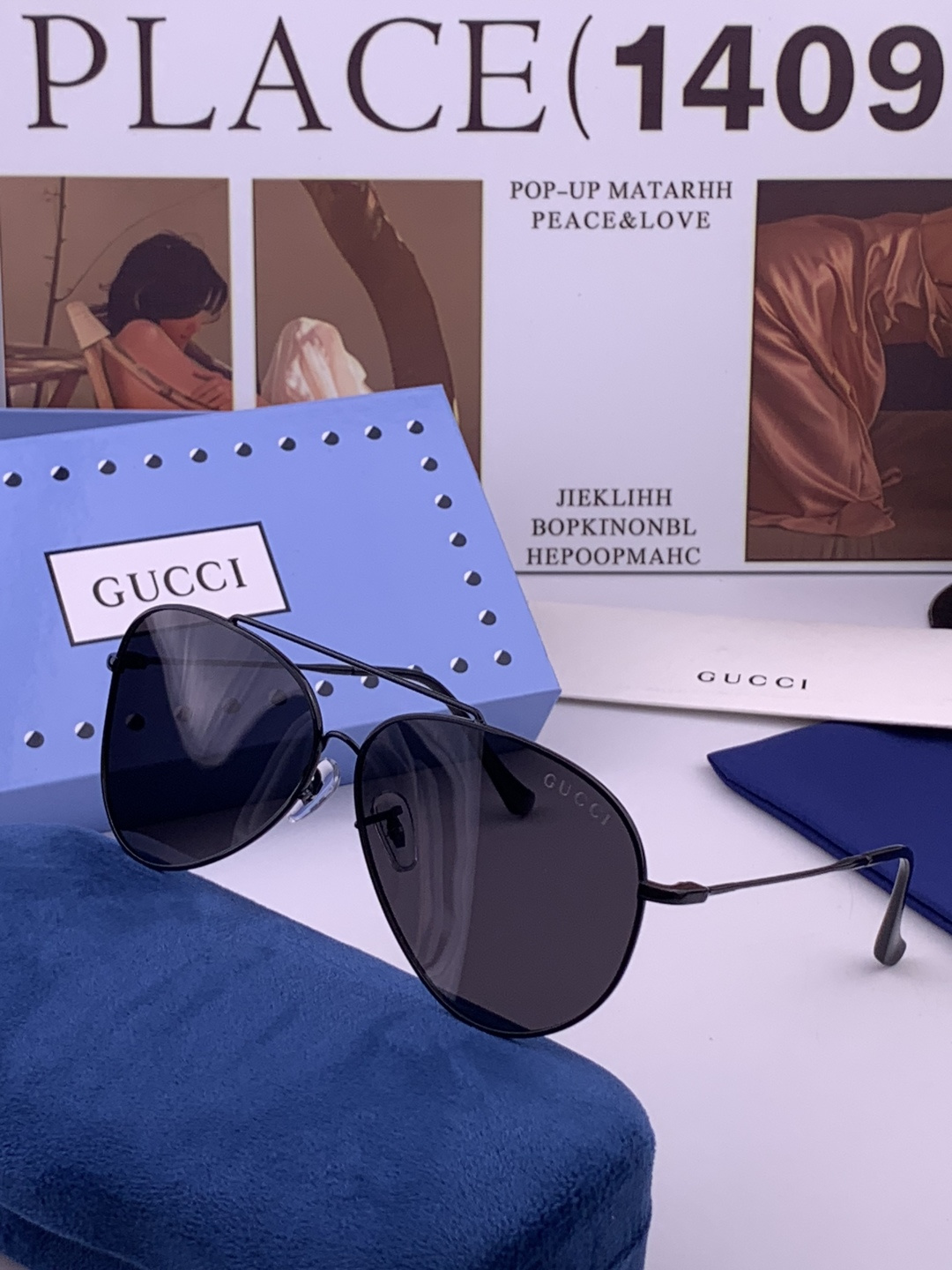 Gucci 。  高品质男女款墨镜   👍 进口宝丽来偏光镜片  。蛤蟆镜 开车钓鱼都可 。百搭显瘦墨镜韩版男士飞行员大