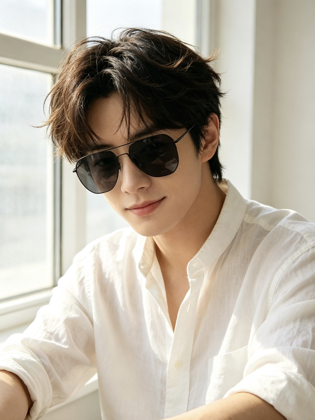GUCCI 男款炫彩飞行员偏光太阳镜 ❤️材质：高清尼龙加厚卡槽高清偏光镜片 🌹无边框镜架💕颜👍型号：G01809