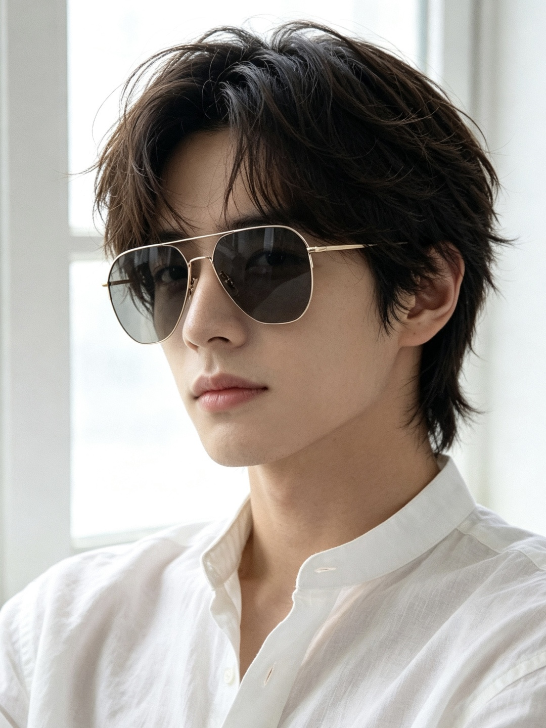 GUCCI 男款炫彩飞行员偏光太阳镜 ❤️材质：高清尼龙加厚卡槽高清偏光镜片 🌹无边框镜架💕颜👍型号：G01809