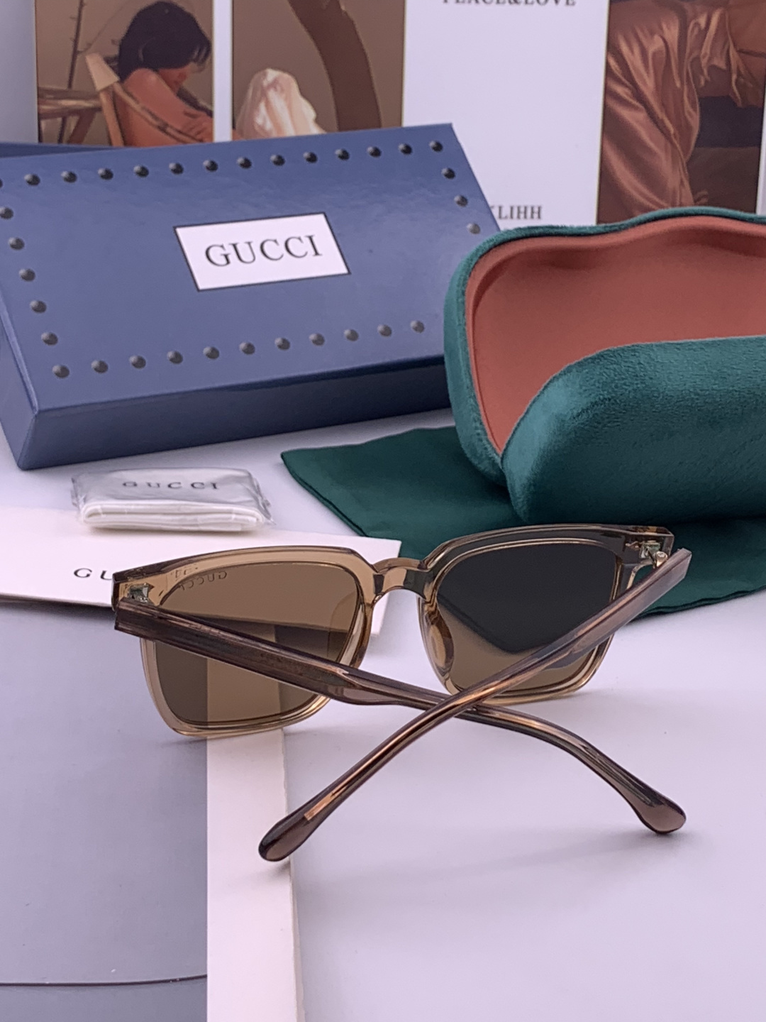 🔺GUCCI🔻古驰 GG方框太阳镜 完美品质 🎓独特设计  适合各种脸型 亮相时装周 超时尚百搭 实物精致  情侣款 男