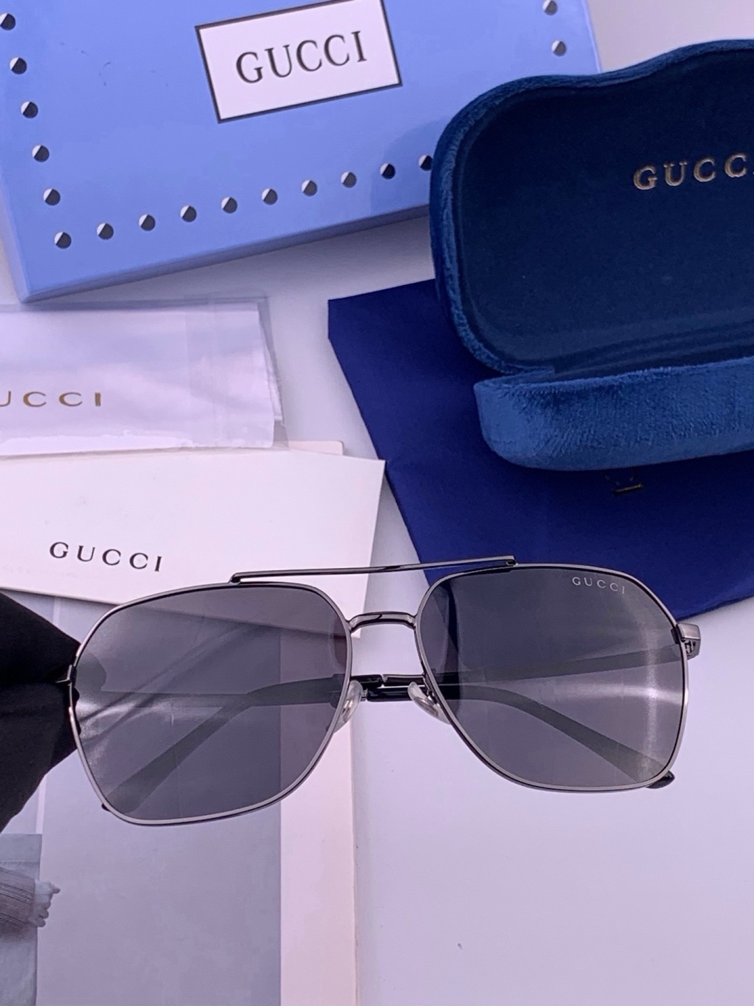 🆕   Gucci 🔥  高品质男女款墨镜   👍 进口宝丽来偏光镜片  🔥蛤蟆镜 开车钓鱼都可 🔥百搭显瘦墨镜韩版男士