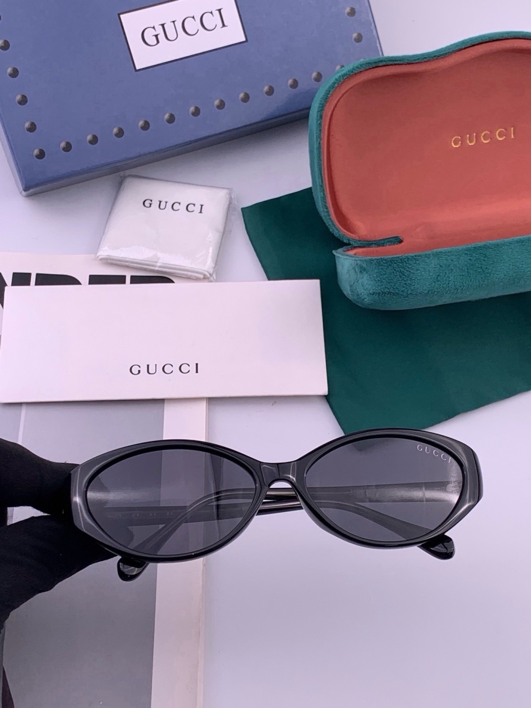 🆕 🔺 【GUCCI】开春新款 潮流爆款 时尚偏光太阳镜 高品质 佩戴舒适 网红潮款墨镜 女士高清尼龙偏光太阳镜🕶️ 🎉
