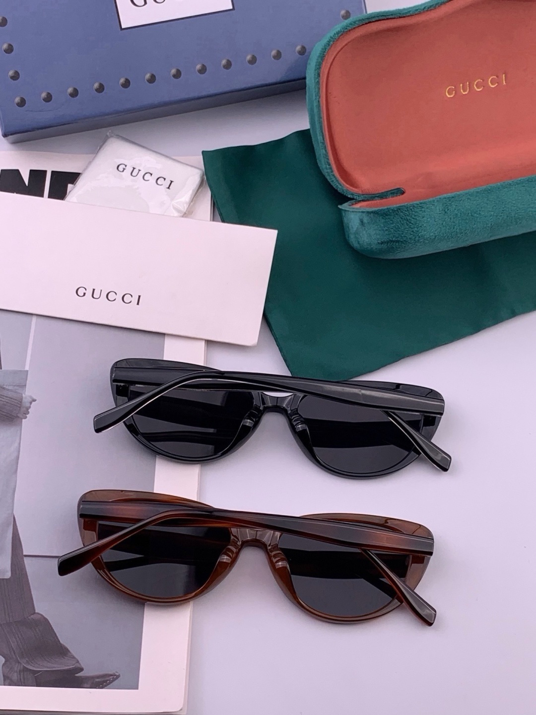 🆕   GUCCI  新款偏光太眼镜，情侣款时尚方框太阳镜佩戴舒适网红潮流款墨镜，大气女人范儿，大脸小脸都好看 ！型号：