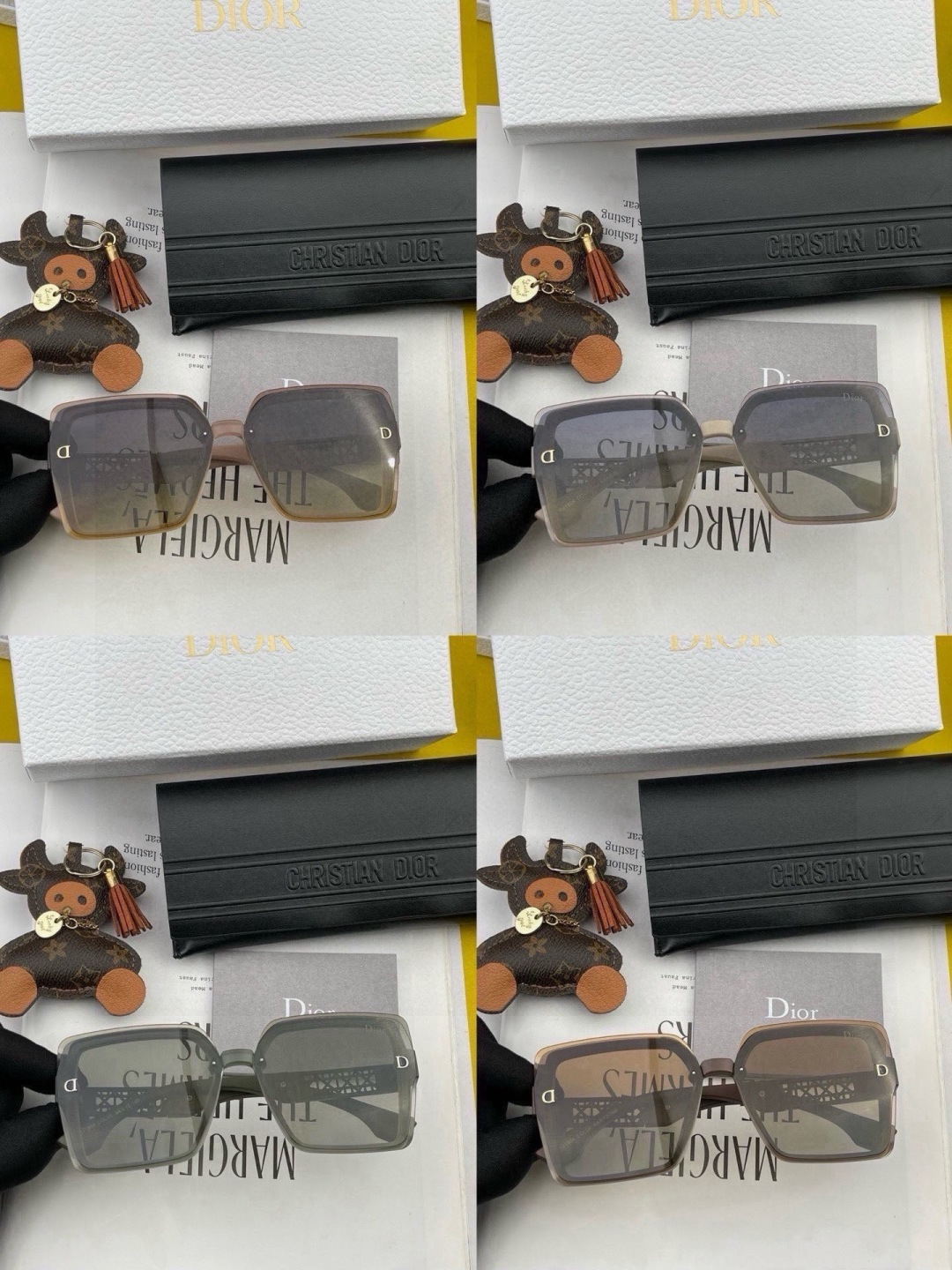 🆕 🔺 【DIOR-迪奥】开春新款 潮流爆款 时尚方框尼龙太阳镜 高品质 佩戴舒适 网红潮款墨镜 女士高清尼龙太阳镜🕶️