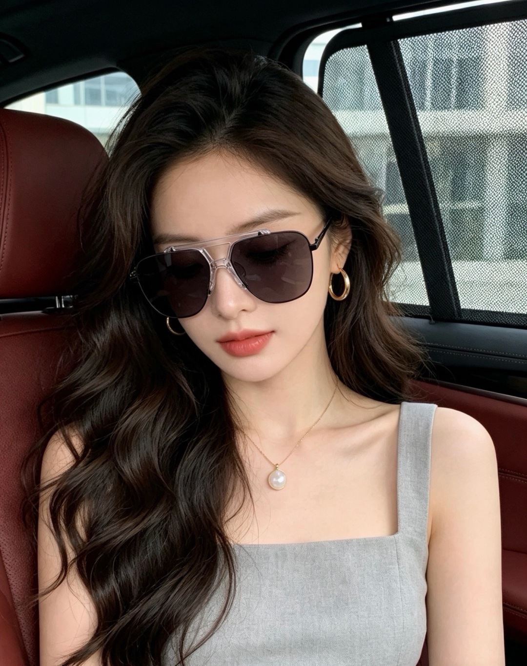 🆕 🔺 【GUCCI】开春新款 潮流爆款 时尚方框偏光太阳镜 高品质 佩戴舒适 网红潮款墨镜 女士高清尼龙偏光太阳镜🕶️