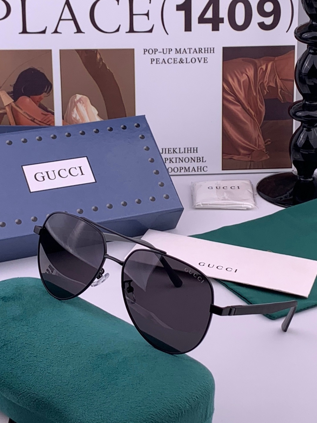 🆕   Gucci 🔥  高品质男女款墨镜   👍 进口宝丽来偏光镜片  🔥蛤蟆镜 开车钓鱼都可 🔥百搭显瘦墨镜韩版男士