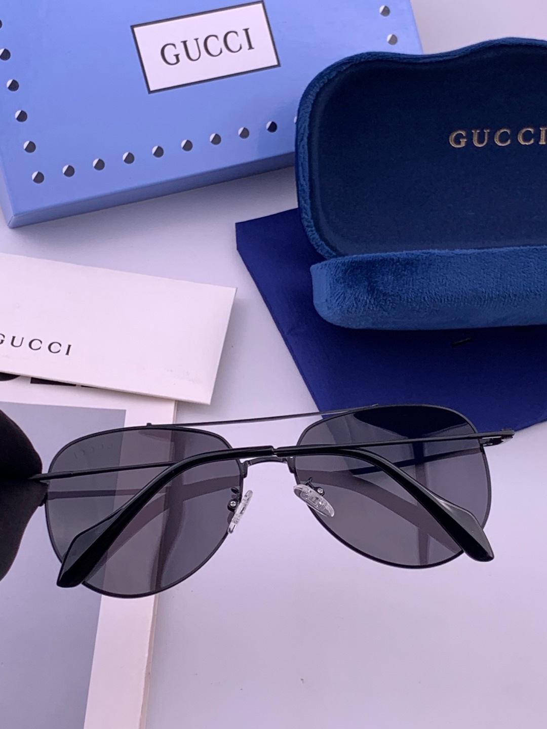 🆕   Gucci 🔥  高品质男女款墨镜   👍 进口宝丽来偏光镜片  🔥蛤蟆镜 开车钓鱼都可 🔥百搭显瘦墨镜韩版男士