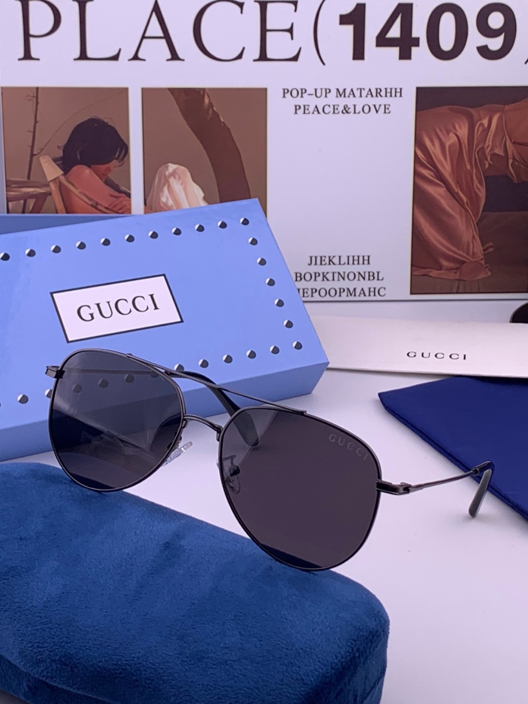 🆕   Gucci 🔥  高品质男女款墨镜   👍 进口宝丽来偏光镜片  🔥蛤蟆镜 开车钓鱼都可 🔥百搭显瘦墨镜韩版男士