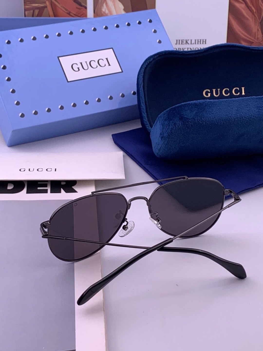 🆕   Gucci 🔥  高品质男女款墨镜   👍 进口宝丽来偏光镜片  🔥蛤蟆镜 开车钓鱼都可 🔥百搭显瘦墨镜韩版男士