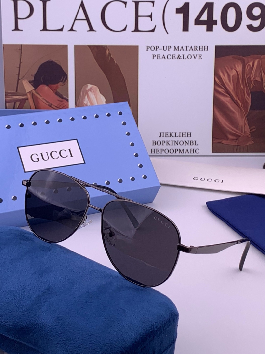 🆕   Gucci 🔥  高品质男女款墨镜   👍 进口宝丽来偏光镜片  🔥蛤蟆镜 开车钓鱼都可 🔥百搭显瘦墨镜韩版男士
