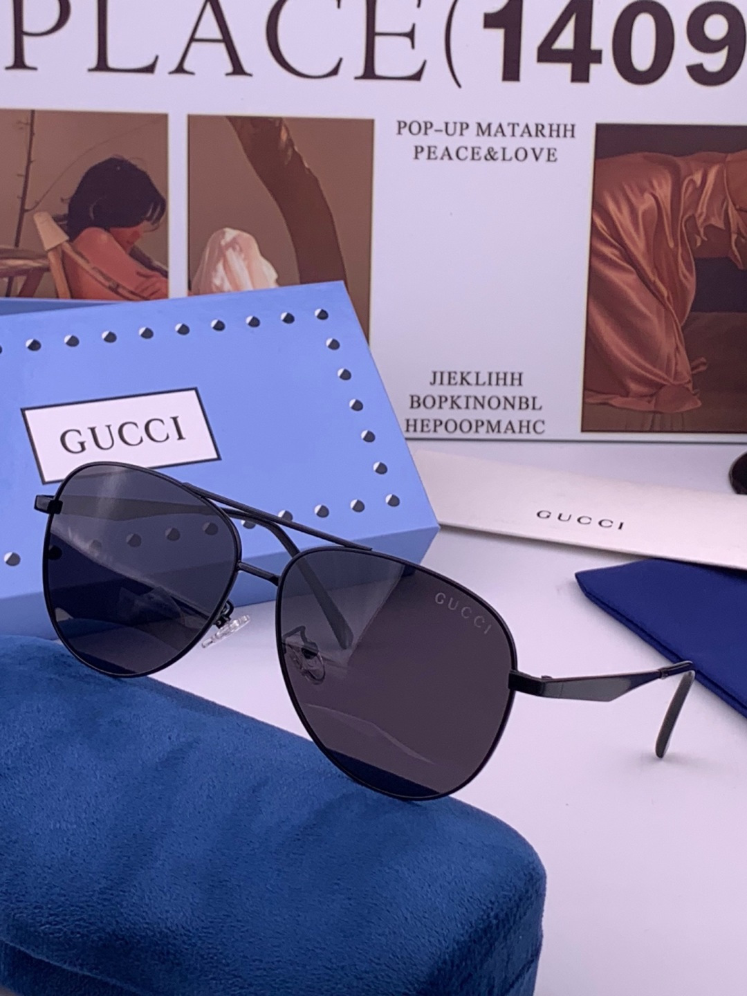 🆕   Gucci 🔥  高品质男女款墨镜   👍 进口宝丽来偏光镜片  🔥蛤蟆镜 开车钓鱼都可 🔥百搭显瘦墨镜韩版男士