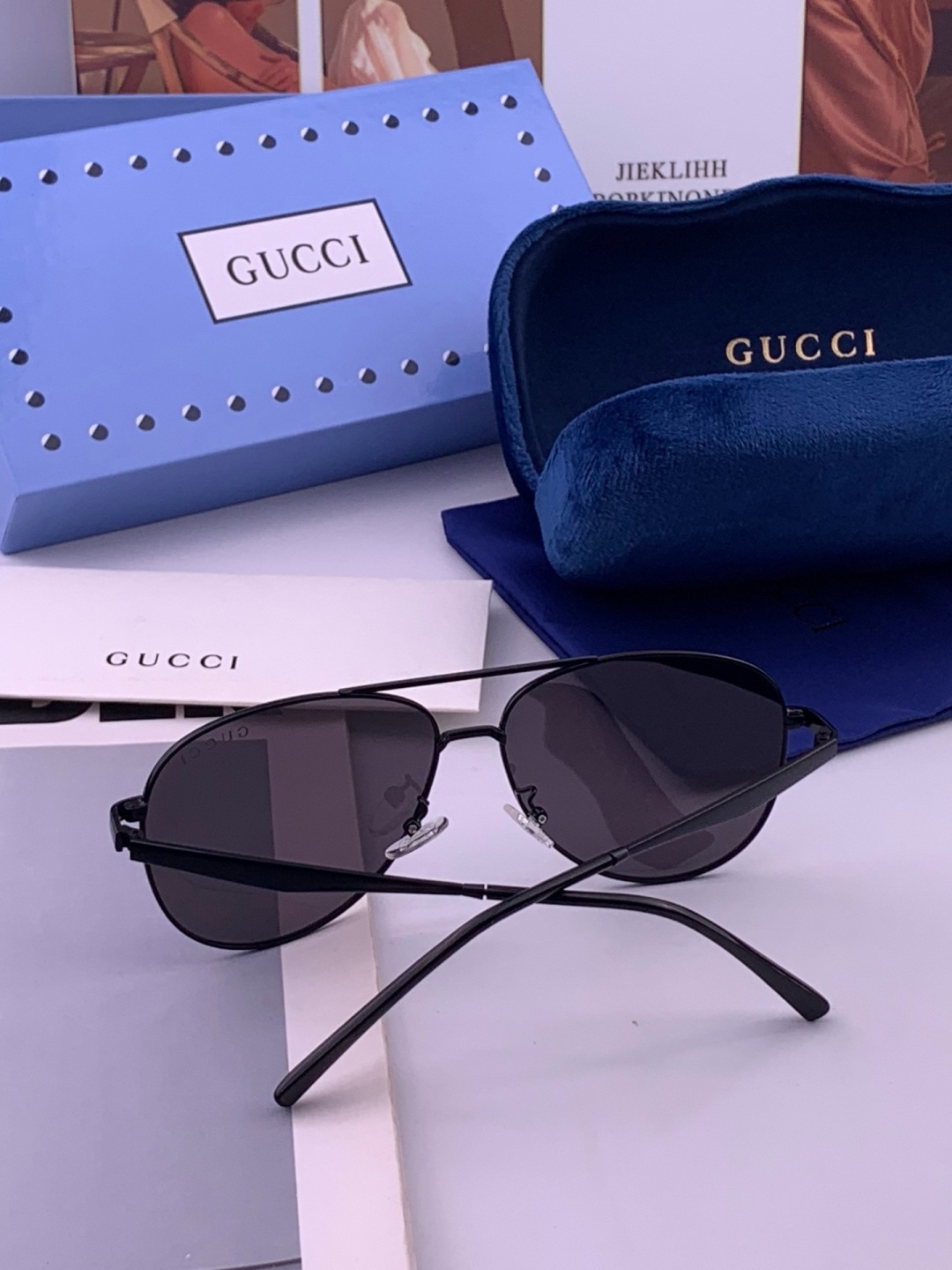 🆕   Gucci 🔥  高品质男女款墨镜   👍 进口宝丽来偏光镜片  🔥蛤蟆镜 开车钓鱼都可 🔥百搭显瘦墨镜韩版男士