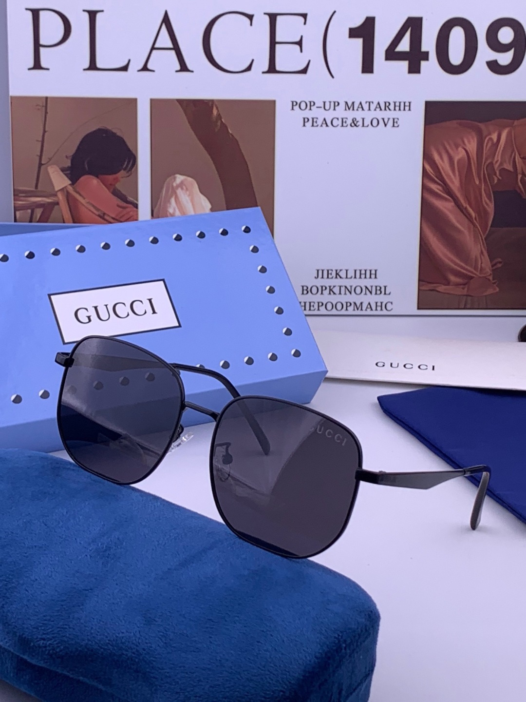 🆕   Gucci 🔥  高品质男女款墨镜   👍 进口宝丽来偏光镜片  🔥蛤蟆镜 开车钓鱼都可 🔥百搭显瘦墨镜韩版男士