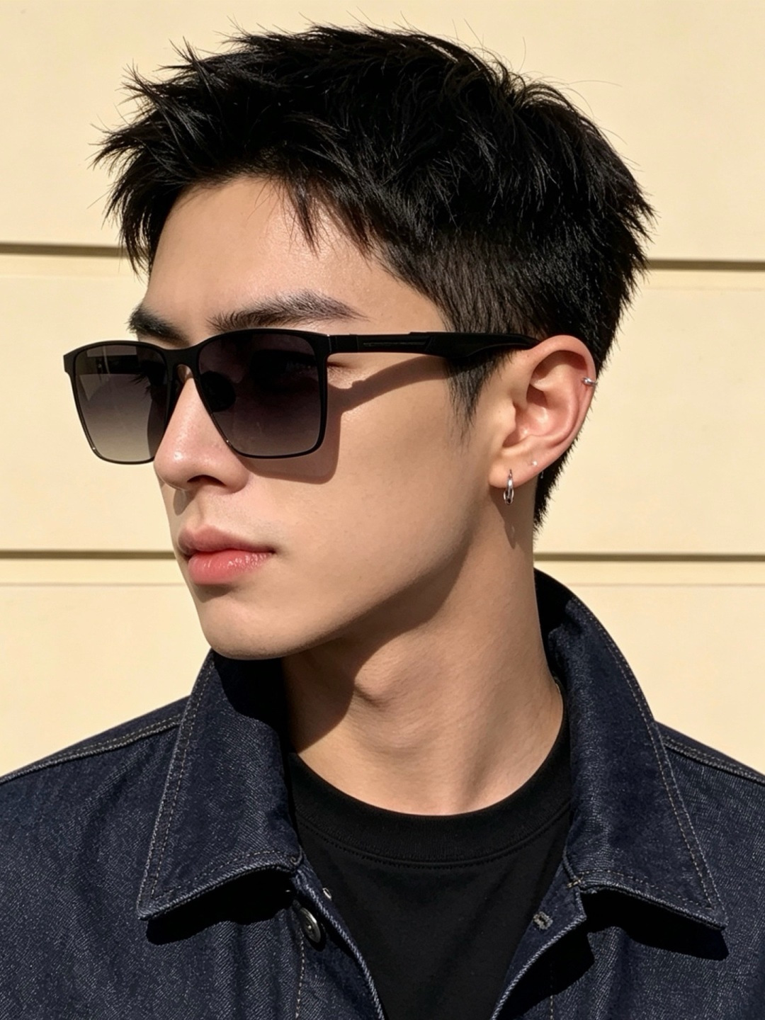 🆕        GUCCI 男款炫彩飞行员偏光太阳镜 ❤️材质：高清尼龙加厚卡槽高清偏光镜片 🌹无边框镜架💕颜👍型号：