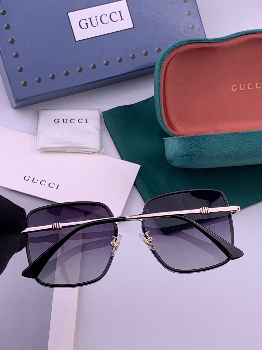 🔺 【GUCCI-偏光太阳镜】开春新款 潮流爆款 时尚圆框偏光太阳镜 高品质 佩戴舒适 网红潮款墨镜 女士高清偏光太阳镜