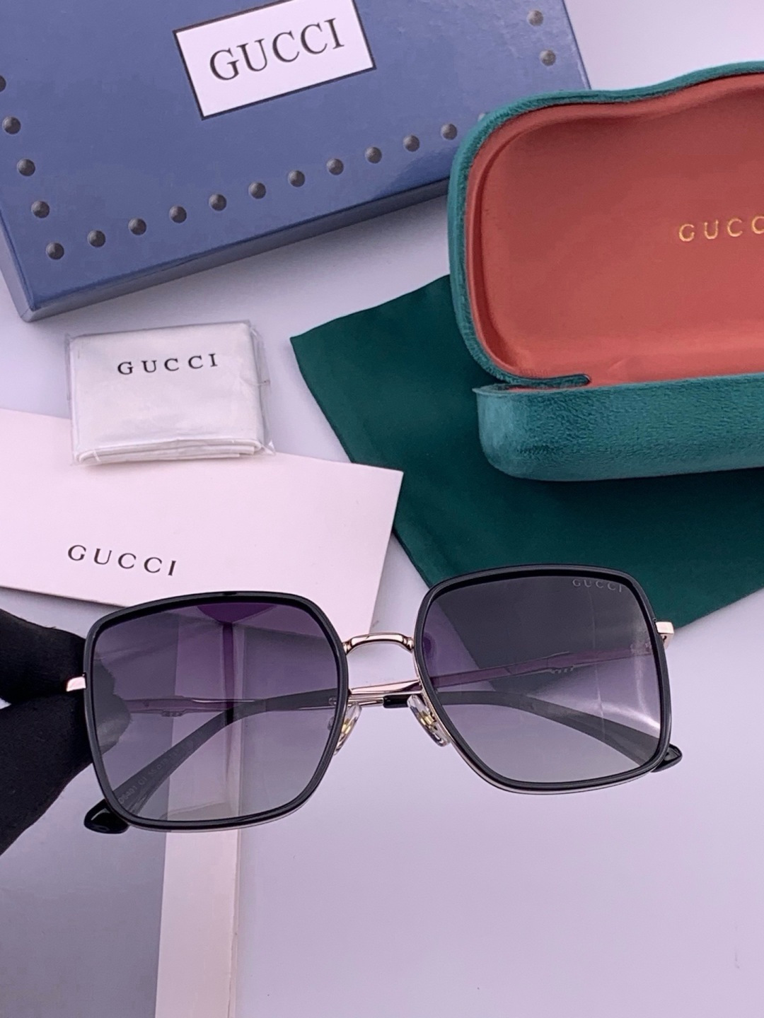 🔺 【GUCCI-偏光太阳镜】开春新款 潮流爆款 时尚圆框偏光太阳镜 高品质 佩戴舒适 网红潮款墨镜 女士高清偏光太阳镜