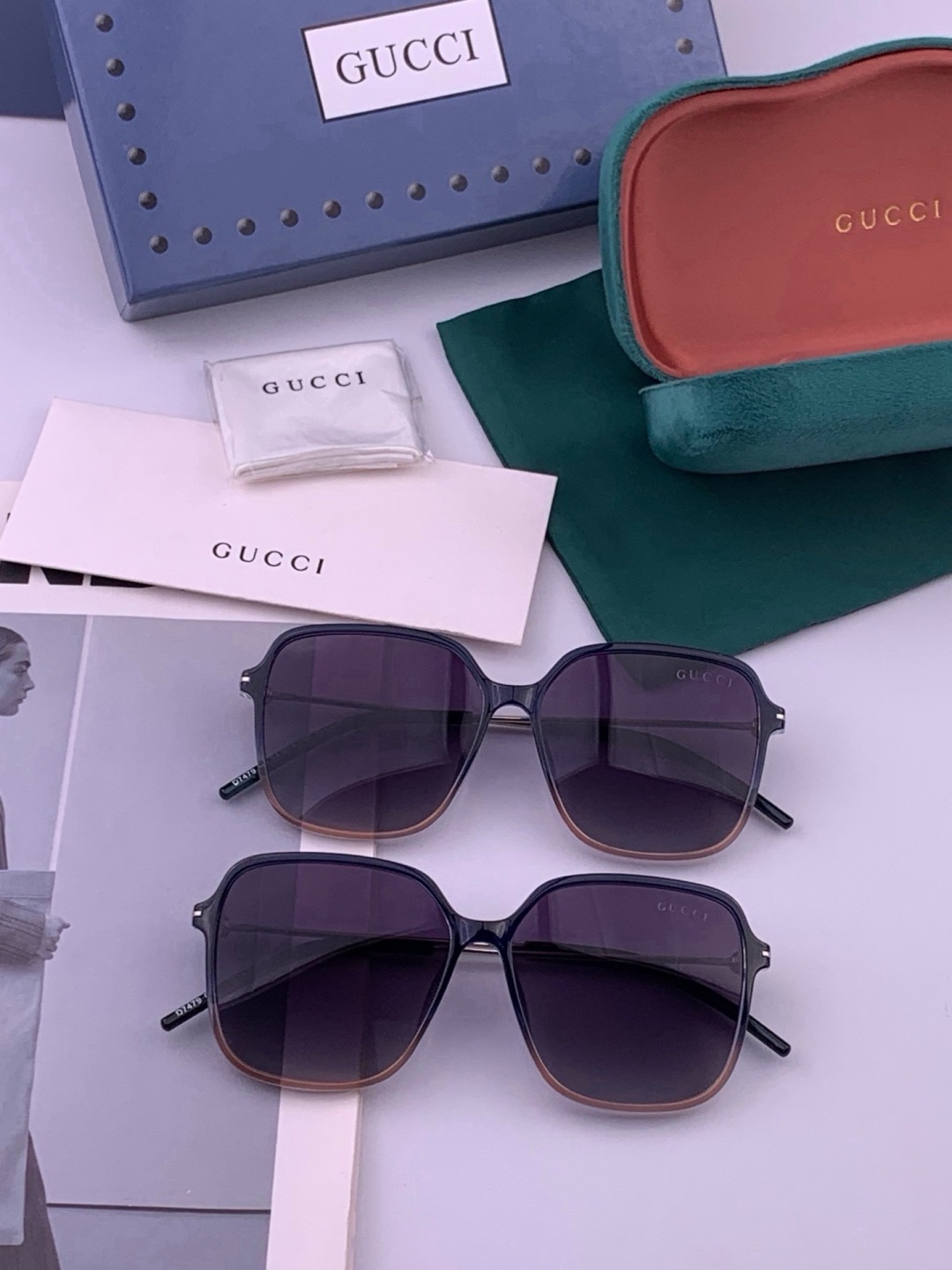 🔺 【GUCCI】开春新款 潮流爆款 时尚圆框偏光太阳镜 高品质 佩戴舒适 网红潮款墨镜 女士高清加厚偏光太阳镜🕶️ 🎉