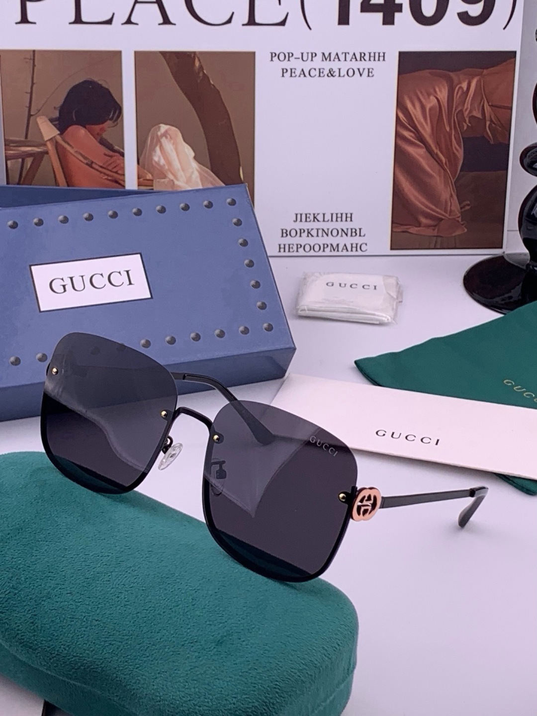 🔺GUCCI🔻古驰 GG圆框太阳镜 完美品质 🎓独特设计  适合各种脸型 亮相时装周 超时尚百搭 实物精致  情侣款 男
