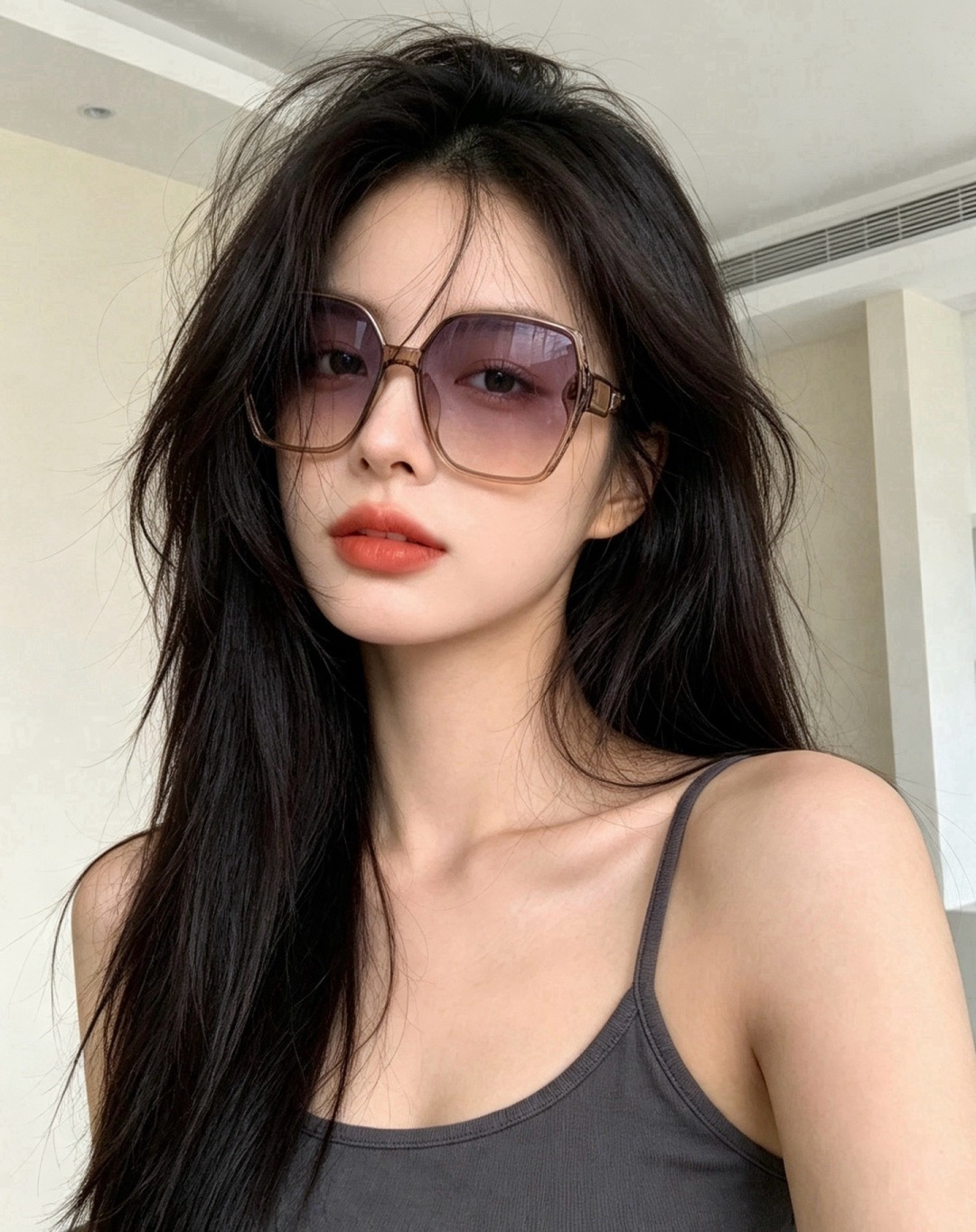 🔺 【GUCCI-偏光太阳镜】开春新款 潮流爆款 时尚圆框偏光太阳镜 高品质 佩戴舒适 网红潮款墨镜 女士高清偏光太阳镜