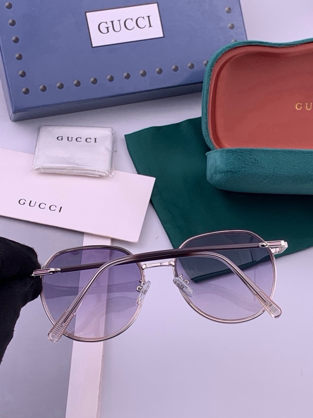 🔺 【GUCCI-偏光太阳镜】开春新款 潮流爆款 时尚方框偏光太阳镜 高品质 佩戴舒适 网红潮款墨镜 女士高清偏光太阳镜