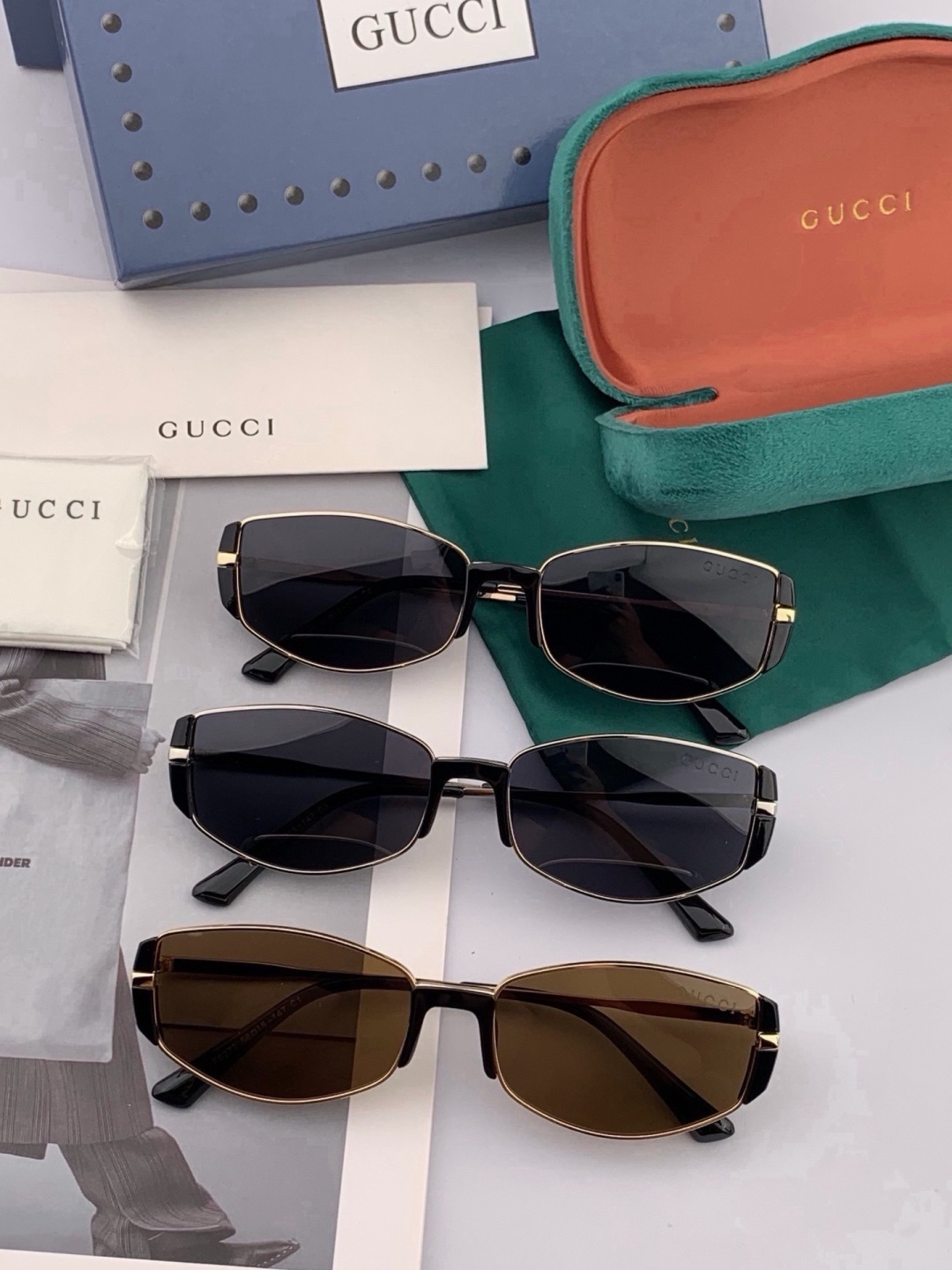 🔺 Gucci 🔻官方新款 众多明星同款[色]‼️‼️新款大框偏光墨镜 🌈🌈宝丽来超清加厚太阳镜🔝🔝型号：G2827