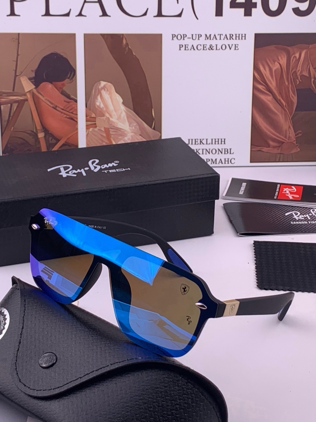 RAYBAN 😈雷朋 RB22300💚🔵💜👓时尚偏光🌻🌻💟炫‮潮彩‬款太阳镜，男女通用🔝🔝。size：60-18-140