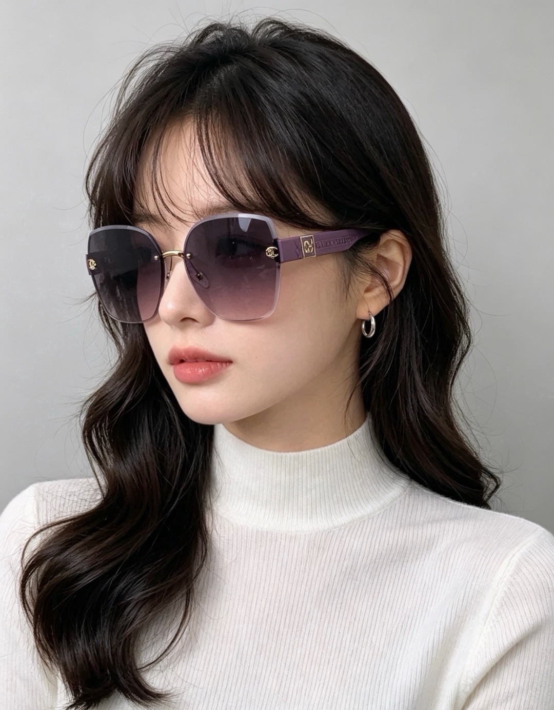 🔺 【香奈儿】开春新款 潮流爆款 时尚方框太阳镜 高品质 佩戴舒适 网红潮款墨镜 女士高清加厚偏光太阳镜🕶️ 🎉高品质T