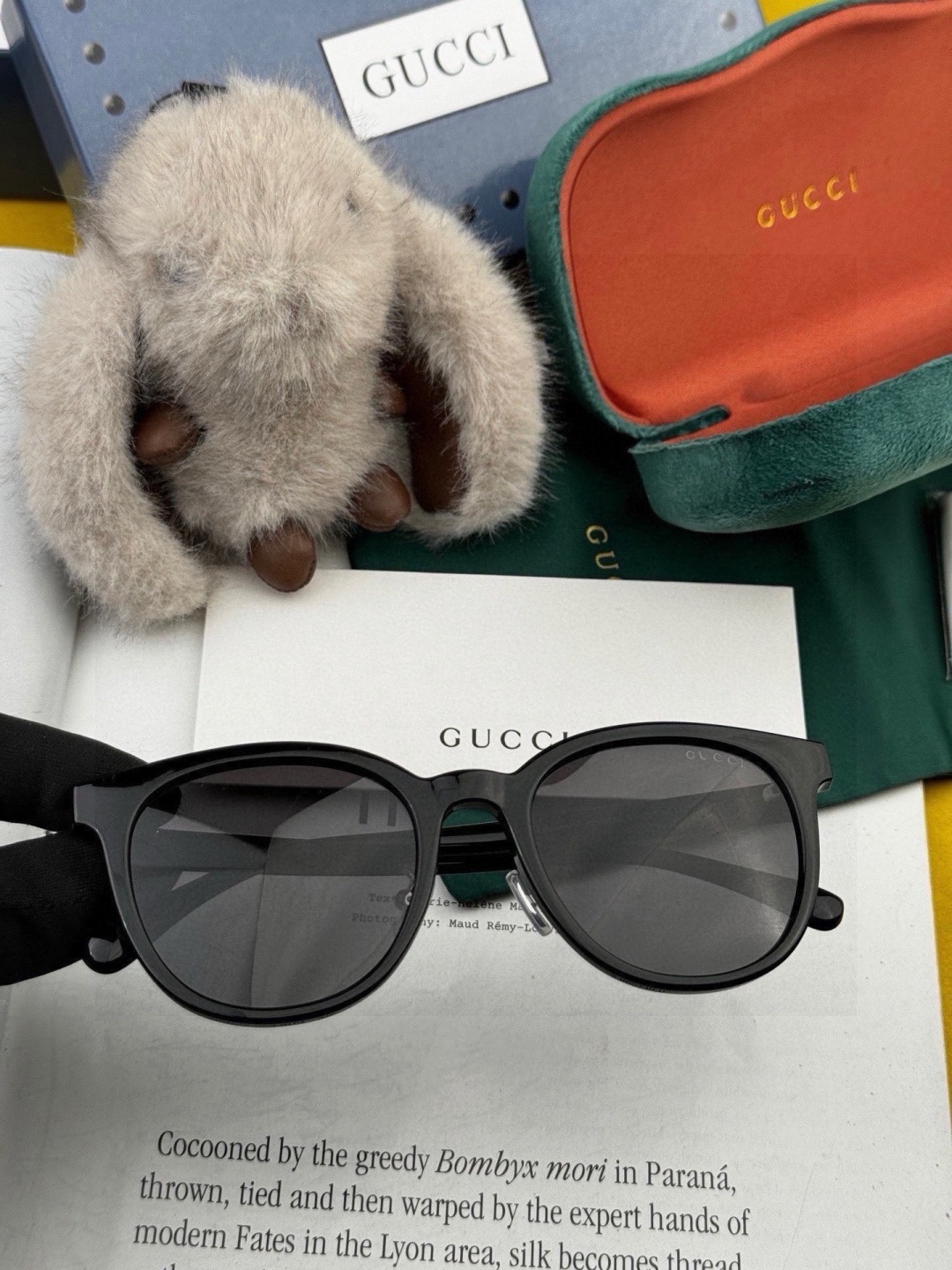 🔺 【GUCCI-偏光太阳镜】开春新款 潮流爆款 时尚圆框偏光太阳镜 高品质 佩戴舒适 网红潮款墨镜 女士高清偏光太阳镜