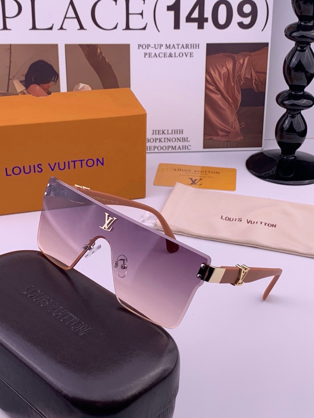 🔺LV🔻早春新款，众多明星同款[色]LV‼️‼️新款大框墨镜 ，🌈🌈宝丽来超清太阳镜🔝🔝型号：L36000