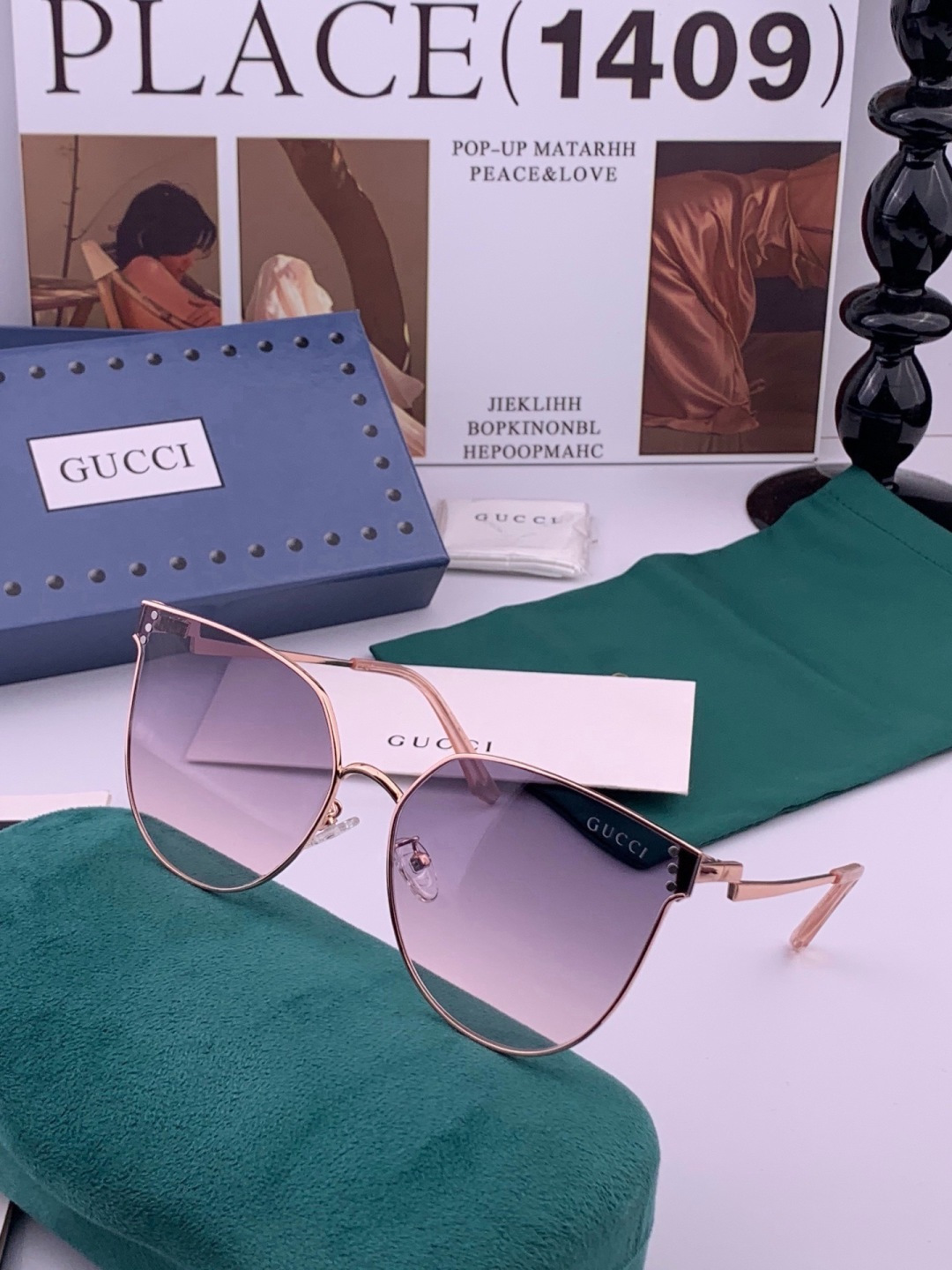 🔺 【GUCCI】开春新款 潮流爆款 时尚太阳镜 高品质 佩戴舒适 网红潮款墨镜 型号：G3660