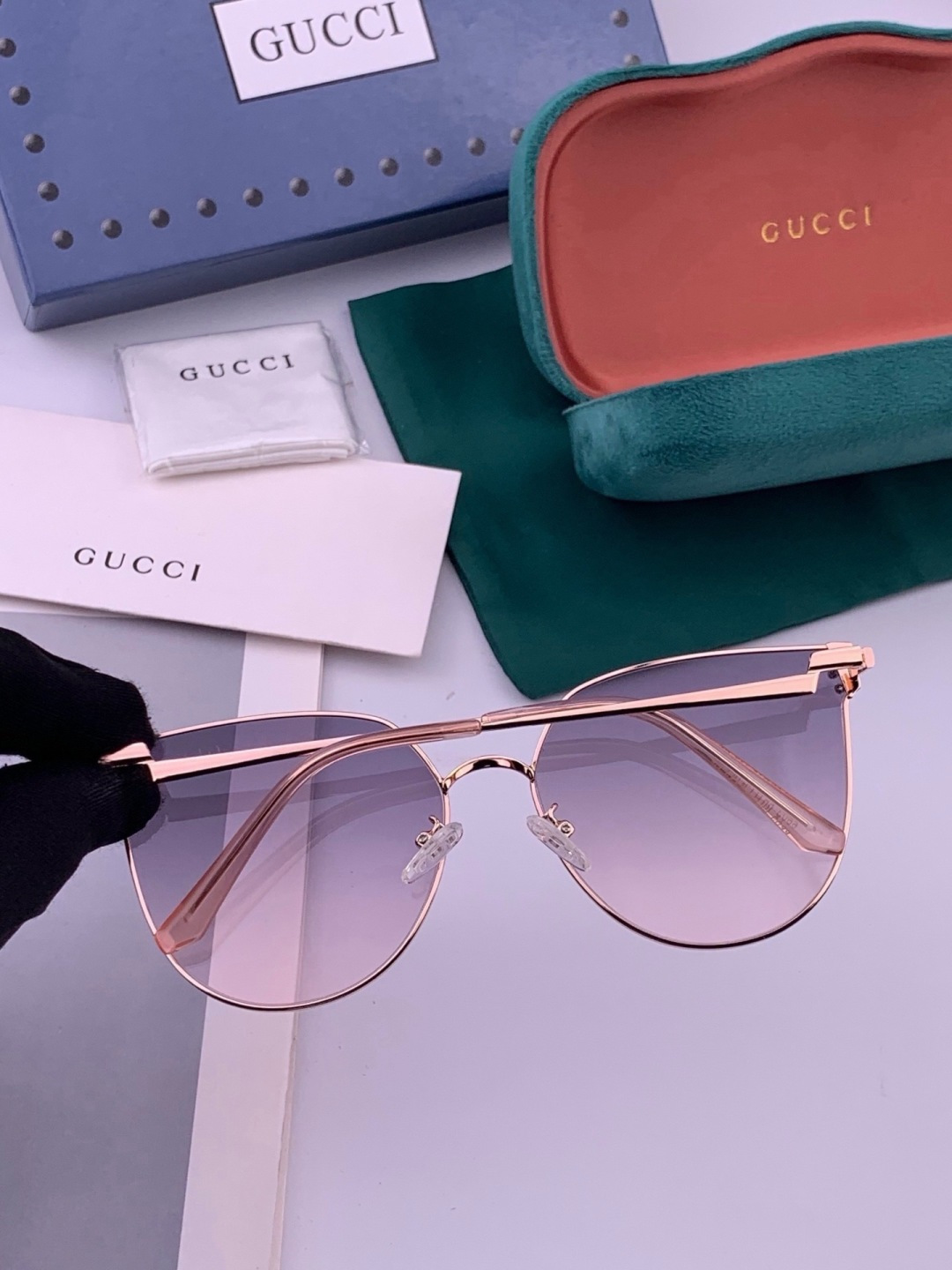 🔺 【GUCCI】开春新款 潮流爆款 时尚太阳镜 高品质 佩戴舒适 网红潮款墨镜 型号：G3660