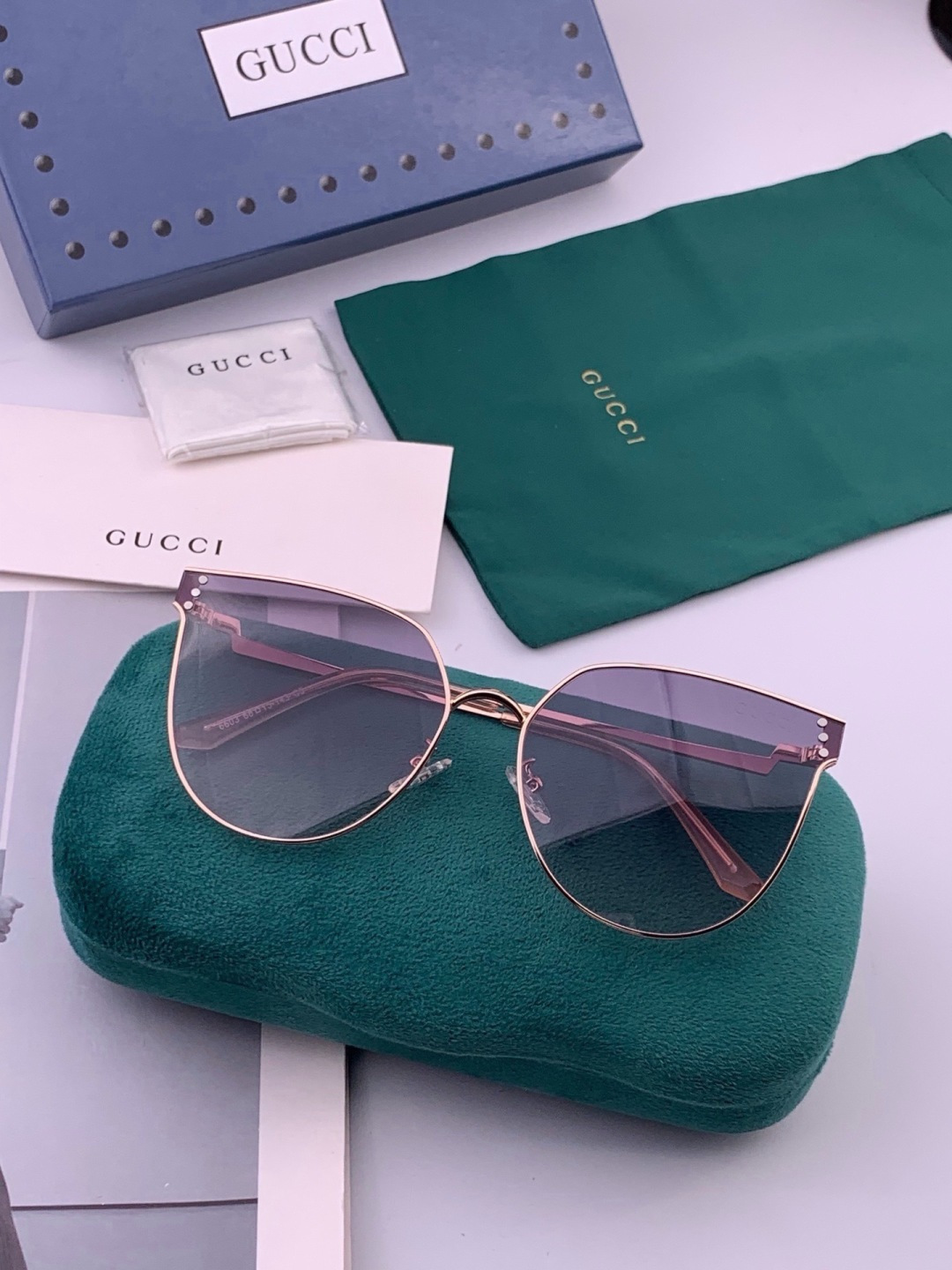 🔺 【GUCCI】开春新款 潮流爆款 时尚太阳镜 高品质 佩戴舒适 网红潮款墨镜 型号：G3660