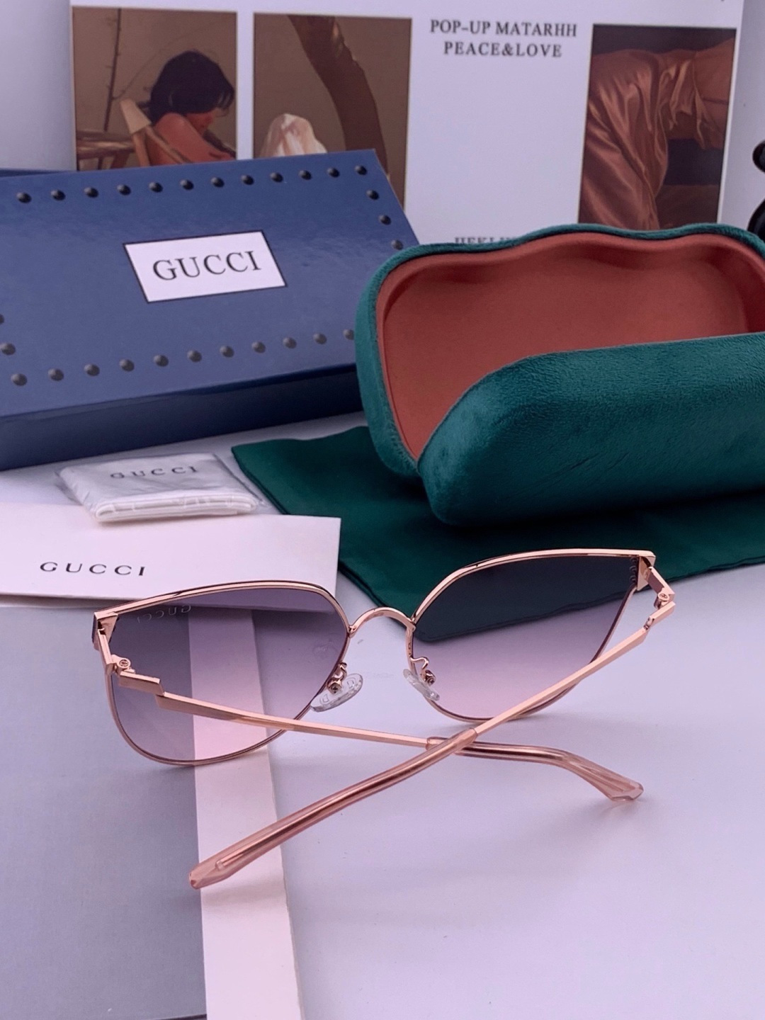 🔺 【GUCCI】开春新款 潮流爆款 时尚太阳镜 高品质 佩戴舒适 网红潮款墨镜 型号：G3660