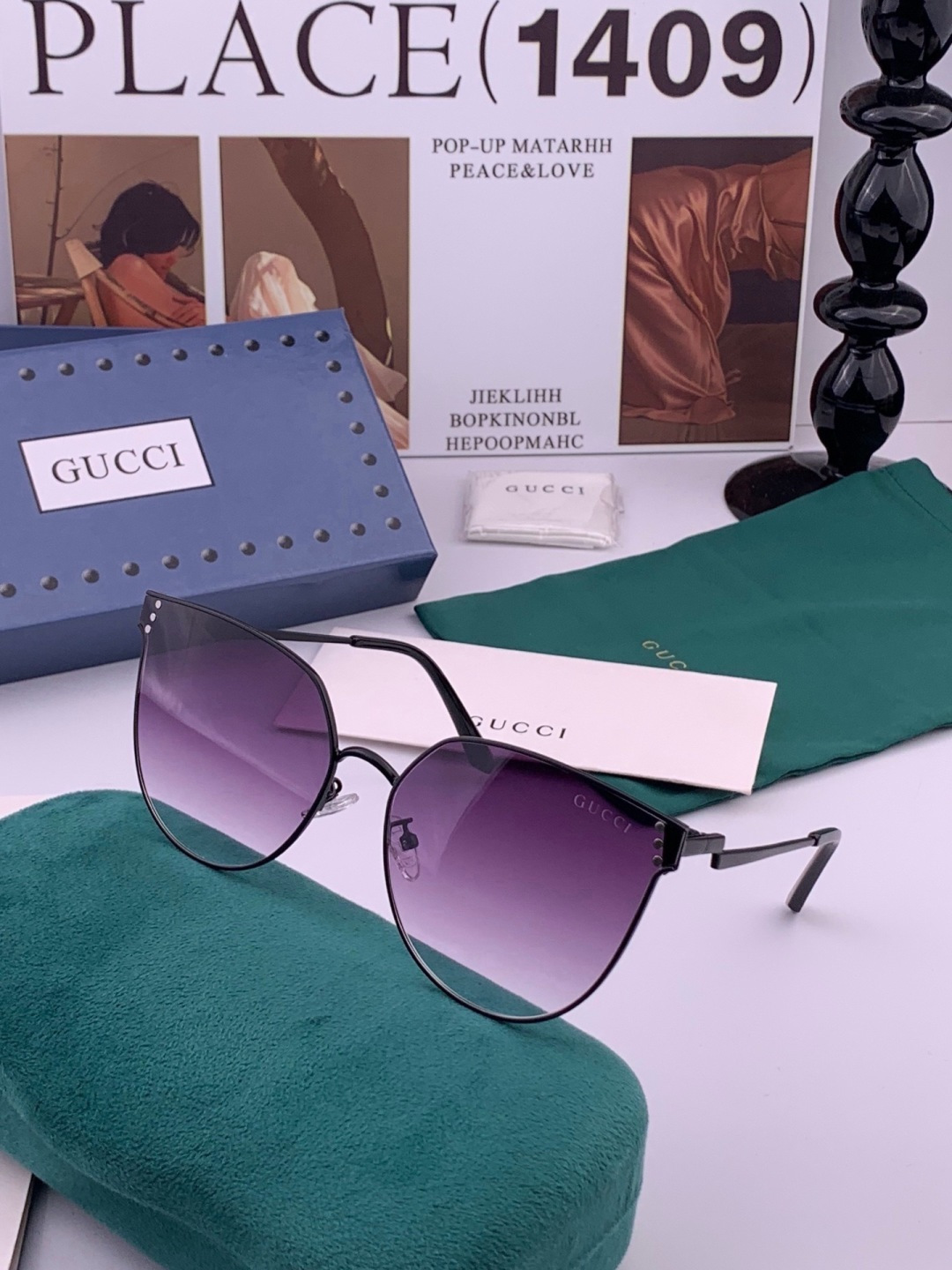 🔺 【GUCCI】开春新款 潮流爆款 时尚太阳镜 高品质 佩戴舒适 网红潮款墨镜 型号：G3660