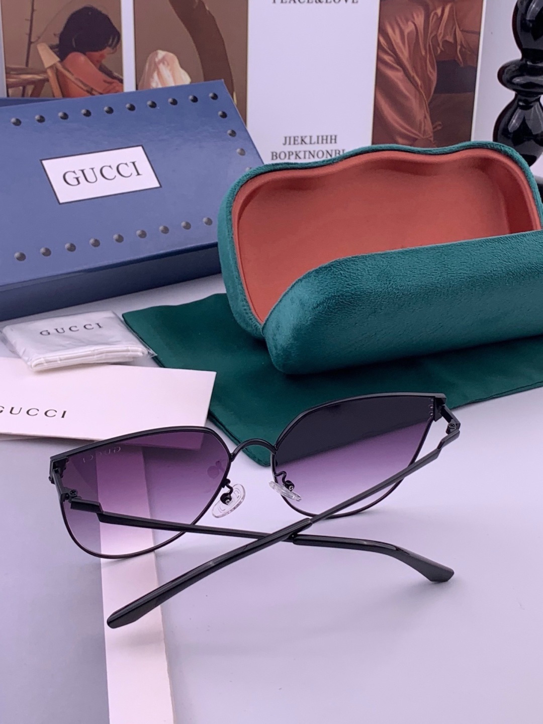 🔺 【GUCCI】开春新款 潮流爆款 时尚太阳镜 高品质 佩戴舒适 网红潮款墨镜 型号：G3660