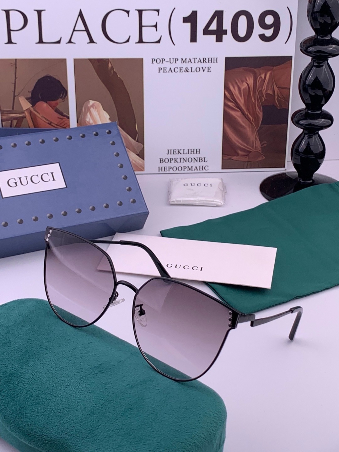 🔺 【GUCCI】开春新款 潮流爆款 时尚太阳镜 高品质 佩戴舒适 网红潮款墨镜 型号：G3660