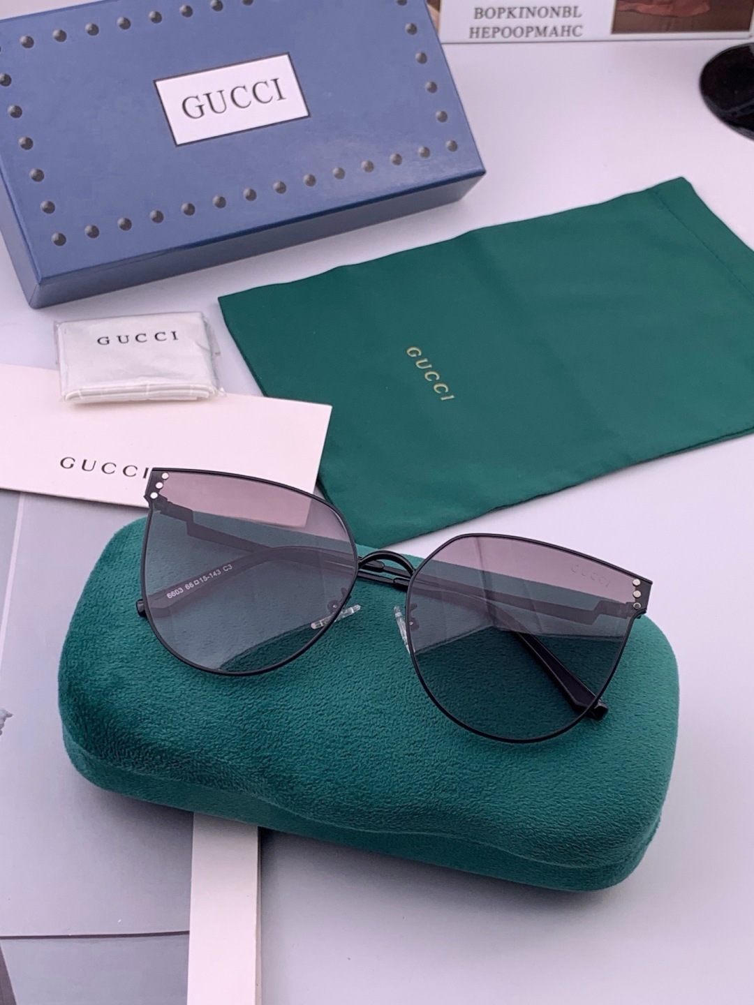 🔺 【GUCCI】开春新款 潮流爆款 时尚太阳镜 高品质 佩戴舒适 网红潮款墨镜 型号：G3660