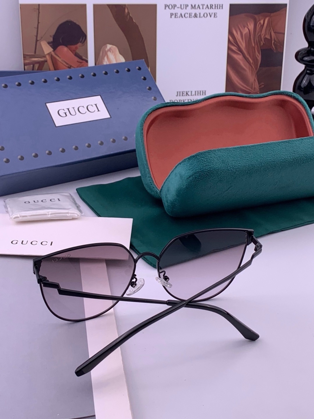 🔺 【GUCCI】开春新款 潮流爆款 时尚太阳镜 高品质 佩戴舒适 网红潮款墨镜 型号：G3660