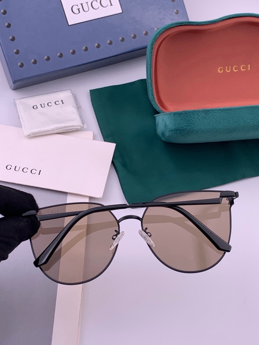 🔺 【GUCCI】开春新款 潮流爆款 时尚太阳镜 高品质 佩戴舒适 网红潮款墨镜 型号：G3660