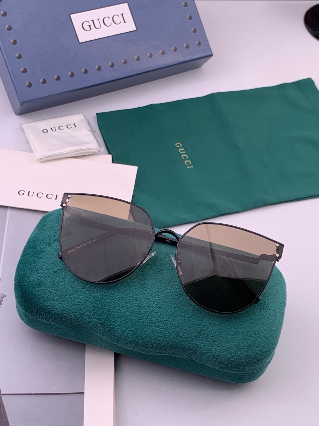 🔺 【GUCCI】开春新款 潮流爆款 时尚太阳镜 高品质 佩戴舒适 网红潮款墨镜 型号：G3660